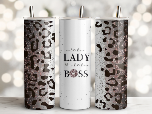 'Act Like A Lady....Boss' Tumbler - 20oz Drinkware Gift