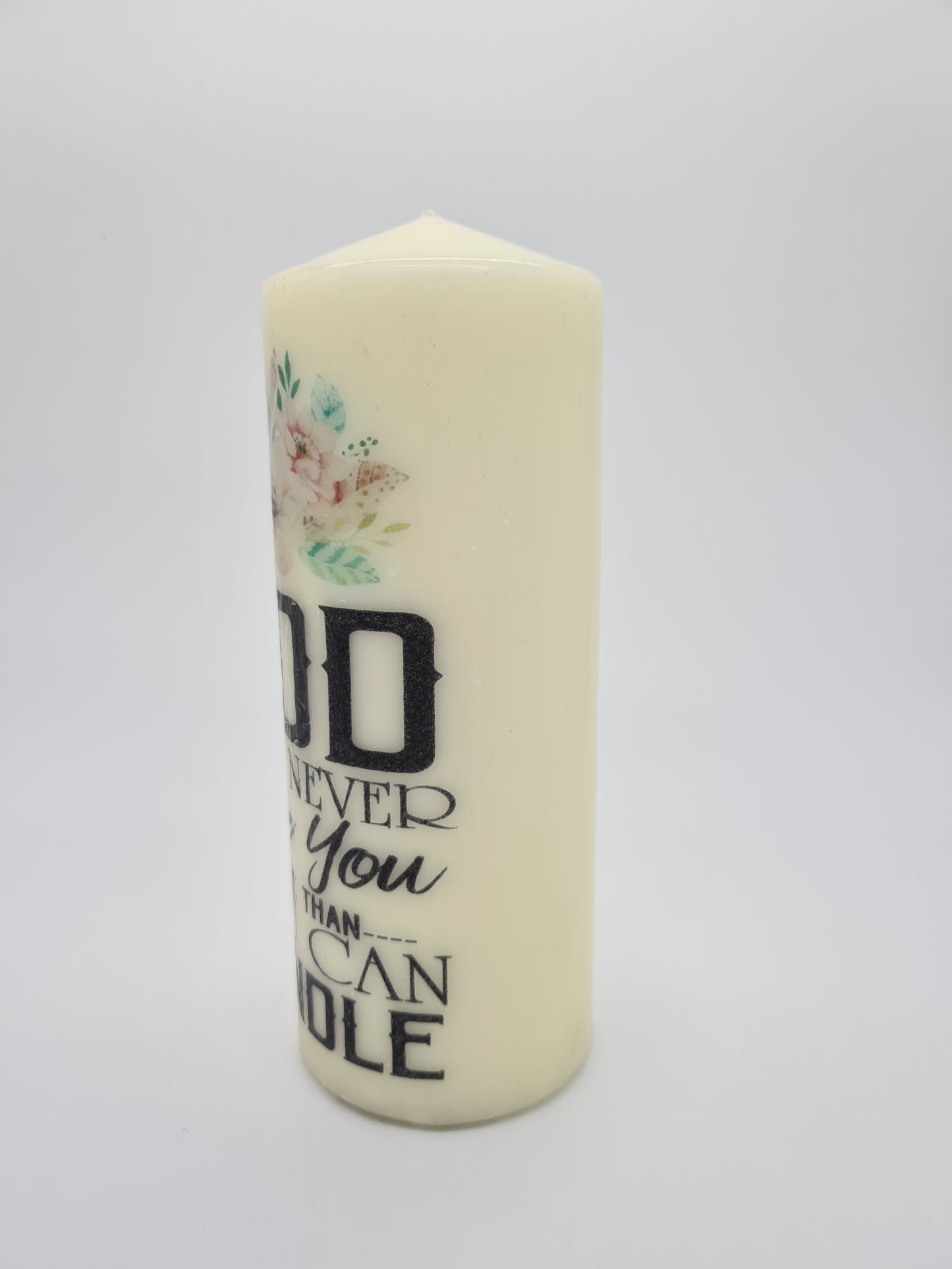 Decorative Pillar Candle || Bible Verse: God Handle || Unique Gift || Home Décor || Various Sizes Available