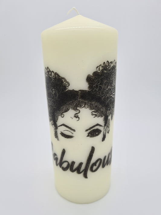 Decorative Pillar Candle || Fabulous Girl || Unique Gift || Home Décor || Various Sizes Available